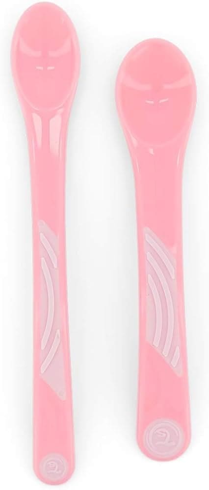 Twistshake 2X Feeding Spoon Set 6+M Pastel Pink